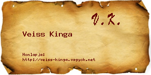 Veiss Kinga névjegykártya